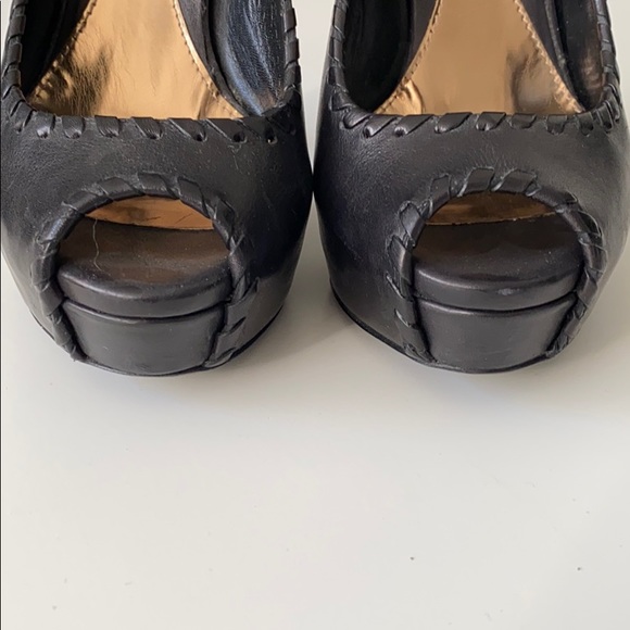 Gucci Black Leather Peep Toe stilettos - Picture 5 of 16